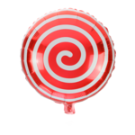 Balon foliowy lizak czerwono-biały