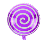 Balon foliowy lizak fioletowo-biały