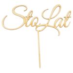 Dekoracja na tort piker Sto Lat 14 x 15 cm