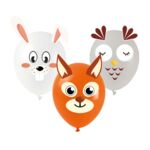 Balon Leśne zwierzątka zrób to sam 3 wzory 5 sztuk