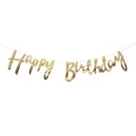 Girlanda Happy Birthday 150 cm złoty
