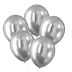 Balon Celebrate! efekt chromu 5 sztuk srebrny