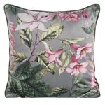 Poszewka dekoracyjna Velvet 45 x 45 cm stalowo-różowy
