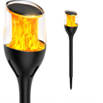 Lampa solarna wbijana 7,5 x 7,5 x 64 cm czarny 1 szt.