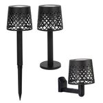 Lampa solarna 3w1 9 x 36 cm czarny