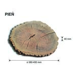 Płyta dekoracyjna Pień 38-45 cm brąz