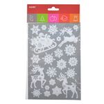 Naklejka elektrostatyczna świąteczna mix biały