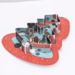 Wykrawacz nierdzewny Choinka śnieżynka 2 sztuki srebrny