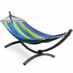 Hamak na stelażu 300 x 72 x 110 cm czarny