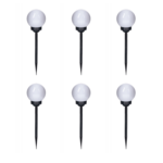 Lampa ogrodowa solarna 32 cm czarna 6 sztuk