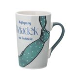 Kubek porcelanowy 430 ml Najlepszy dziadek krawat wielokolorowy
