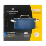 Garnek Giovanni z pokrywą szklaną 24 cm 5 l Valdinox