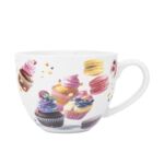 Filiżanka porcelanowa Słodkości Jumbo 450 ml beżowy