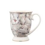 Kubek porcelanowy na stopce 320 ml w magnolie pudrowy różowy