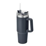 Kubek nierdzewny termiczny do samochodu z uchwytem 880 ml granatowy