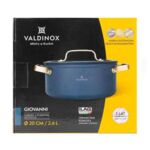 Garnek aluminiowy Giovanni z porywą szklaną 20 cm 2,6 l Valdinox