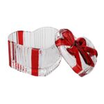 Puzderko szklane z czerwoną kokardką 10 cm x 8,5 x 8,5 cm