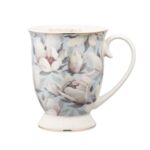 Kubek porcelanowy Magnolia na stopce 320 ml błękitny