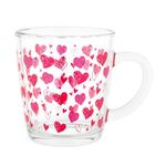 Kubek szklany Toronto dekorowany w serca 350 ml