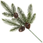Gałązka świąteczna ośnieżona z szyszkami 6 cm