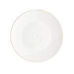 Talerz porcelanowy deserowy Bella złota linia 20 cm beżowy