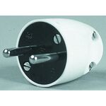 Wtyczka bez uziemienia, proste wyprowadzenie przewodu biała Schneider-Electric