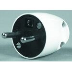 Wtyczka z uziemieniem, proste wyprowadzenie przewodu biała Schneider-Electric