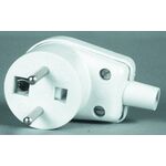 Wtyczka z uziemieniem, boczne wyprowadzenie przewodu biała Schneider-Electric