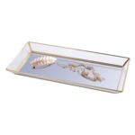 Taca szklana z lustrem Golden Honey 29 x 16 cm