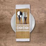 Etui na sztućce z koronką 21 x 11 cm 2 sztuki