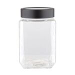 Pojemnik szklany kwadratowy z czarną pokrywką 700 ml