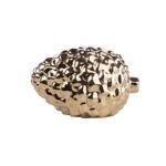 Szyszka porcelanowa dekoracyjna 12 x 8,5 x 7,5 cm złoty