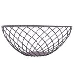 Koszyk metalowy skręcony 28 x 12 cm czarny