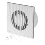 Wentylator łazienkowy WA120WP biały, 0,64 kg, Ø120, włącznik pociągany i przewód AWENTA
