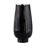 Wazon porcelanowy Relief 12 x 12 x 24,5 cm czarny