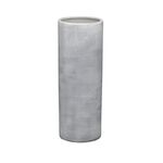 Wazon Rura Duży Ceramiczny 11,5 x 11,5 x 31 cm szary