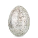 Jajko ozdobne 23,5 x 16 x 16 cm srebrny