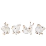 Figurka ozdobna zając 6 x 5 cm mix