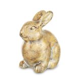 Figurka zając 19,5 x 11 x 17 cm złoty