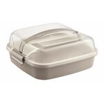 Pojemnik na ciasto z pokrywą Dolce 26 x 26 cm beżowy