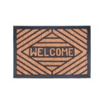Wycieraczka Fred gumowo-kokosowa 60 x 40 cm Witamy brązowy