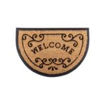 Wycieraczka gumowo-kokosowa Walker 60 x 40 cm Welcome brązowy