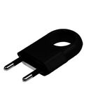 Wtyczka płaska 10 A 250 V czarna