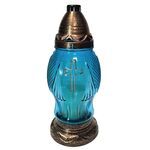 Znicz szklany LW Z-467 brokat 27 x 12 cm 28 h mix