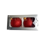 Bombka 10 cm brokat 2 sztuki mix