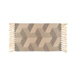 Dywanik Boho 45 x 75 cm prostokąty beżowo-czarny