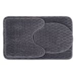 Dywanik łazienkowy 3-elementowy Andora ciemnoszary