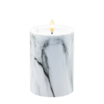 Świeca LED efekt marmuru 12,5 x 9 cm ciepły biały CORTINA