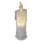 Świeca LED akrylowa 18 x 6 cm ciepły biały CORTINA