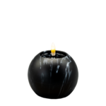 Świeca LED kula efekt czarnego marmuru 9,5 x 10 cm ciepły biały CORTINA